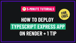 Deploy Typescript Express App on Render in 5 minutes no sleep