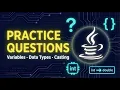 Java Practice Questions Variables Data Types Type Casting Beginners Kannada