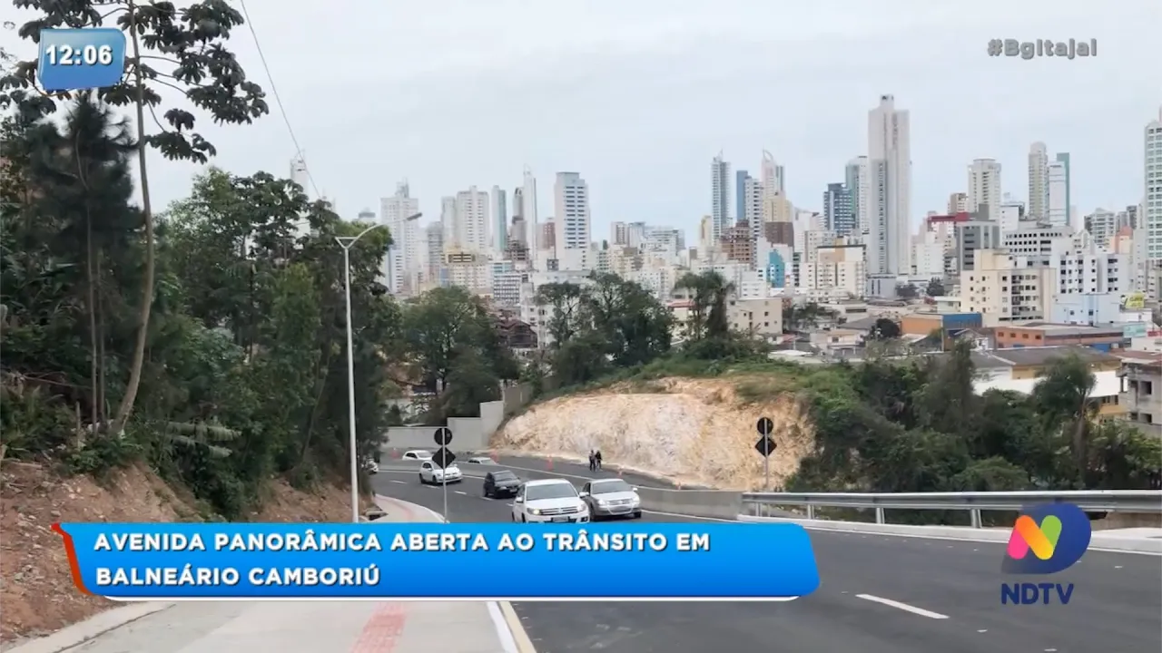Avenida Panorâmica é liberada para o trânsito em Balneário Camboriú