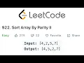 LeetCode Sort Array By Parity II Solution Explained - Java