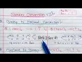 Binary to Decimal and Decimal to Binary Conversion Learn Coding