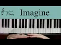 Imagine  -John Lennon (Key of C)//EASY Piano Tutorial