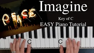 Download Imagine  -John Lennon (Key of C)//EASY Piano Tutorial MP3