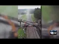 Fiery tanker crash collapses bridge shutting down I-20 for miles in Aiken County