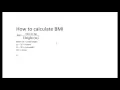 How to calculate BMI EASY