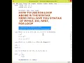 Mathematica for engineers lecture 6 FOR WHILE DO NEST LOOPS SYNTAX