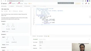 Leetcode-100 Same Tree Both Recursive and iterative solution