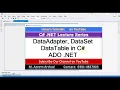 DataAdapter DataSet DataTable in C ADO NET