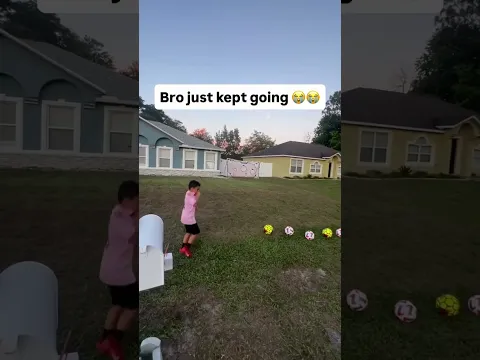 Broken window didn’t stop lil man from putting in work. 🤣😅 (via @crosbyjr.soccer)