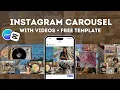 Instagram Carousel with s Tutorial Split Post FREE TEMPLATE