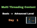 Multi Threading Basic level to Advanced level Content Easy Learning Channel