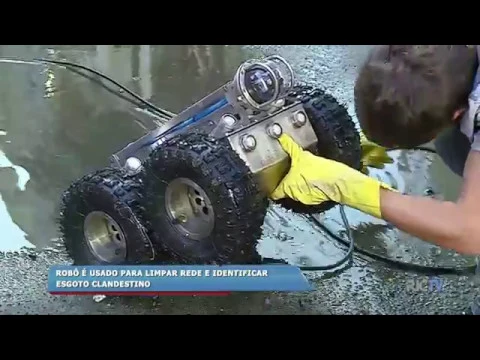 Robô é usado para limpar rede e identificar esgoto clandestino