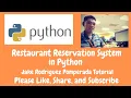 Restaurant Reservation System in Python
