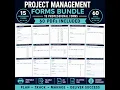 Project Management Forms Bundle 15 Printable and Fillable PDF Templates for Project Managers