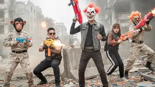 LTT Films : Silver Flash Squad Nerf Guns Fight The Crimson Shadow Syndicate's Raid