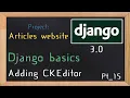 Django 3 0 Tutorial articles news website Adding CKEditor