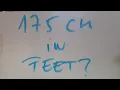 175 cm in feet