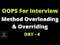Method Overloading And Method Overriding Detail Explanation Diff bw overloading and overriding