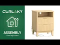 Curlaky Fluted Night Stand Assembly