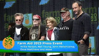 Farm Aid 2023 Press Event featuring Willie Nelson Neil Young John Mellencamp and Dave Matthews