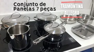 JOGO DE PANELAS INOX TRAMONTINA ALLEGRA| AcheAqui Por Naiara Diogo