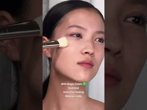 ✨ Magic Cream vs No Magic Cream: See the Difference 👀 #charlottetilbury #glowingskin #skinprep
