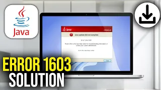 How To Fix Java Install Did Not Complete Error Code 1603