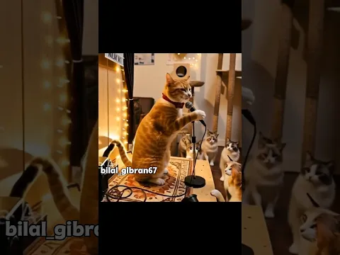 bisa nyanyi😽🎤 #funny #animation #nyanyi