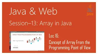 Array in Java Concept of Array From the Programming Point of View