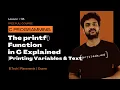 The printf Function in C Explained Printing Variables Text Lesson 35 C Programming