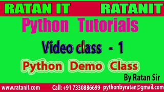 Python Tutorial Class-1 Demo Class By Ratan sir