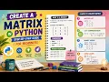 Create a Matrix in Python Python Create a Matrix Python Matrix Python Beginner Tutorials