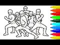 Power Rangers Mighty Morphin Coloring Pages Power Rangers Colouring Pages for Kids