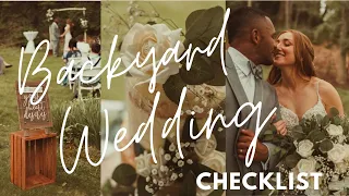 DIY Backyard Wedding Checklist Major Essentials that you Need