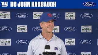 Coach John Harbaugh We re much further along than we were when we started New York Giants
