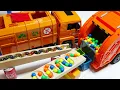 Download Lagu Marble Run Race ASMR ☆ HABA Wave Slope \u0026 Japanese Carpenter \u0026 Orange Garbage Truck