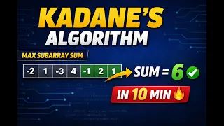 Kadane s Algorithm Maximum Subarray Sum