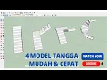 Tutorial Sketchup part 13 - Membuat Tangga biasa, Tangga L, Tangga U dan Tangga Spiral tanpa plugin