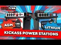 KickAss Power Station LiFePO4 Lithium AGM battery Integrated DC Charger MPPT solar QC3 Anderson