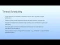 Thread Scheduling Lecture 28 Multithreading-II