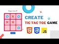 Make A Tic Tac Toe Game Tic Tac Toe game using HTML CSS and Javascript Hindi