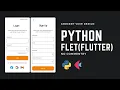 Python Flet Flutter - Login and Signup No Commentary Python tutorial