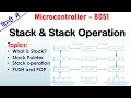 Stack and Stack pointer in 8051 8051 Stack operation explained in Hindi