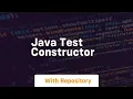 java test constructor