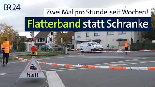 Absurd! Bahnmitarbeiter ersetzen kaputte Schranke durch Flatterband | Abendschau | BR24