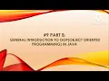 PART B GENERAL INTRODUCTION TO OOP OBJECT ORIENTED PROGRAMMING IN JAVA