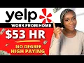 YELP WORK FROM HOME Remote Work From Home Jobs Remote Jobs