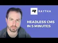 Setup a NET Headless CMS in 5 minutes Raytha