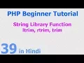 39 - PHP String Function