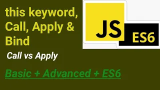 Call vs Apply vs Bind this keyword JavaScript Hindi